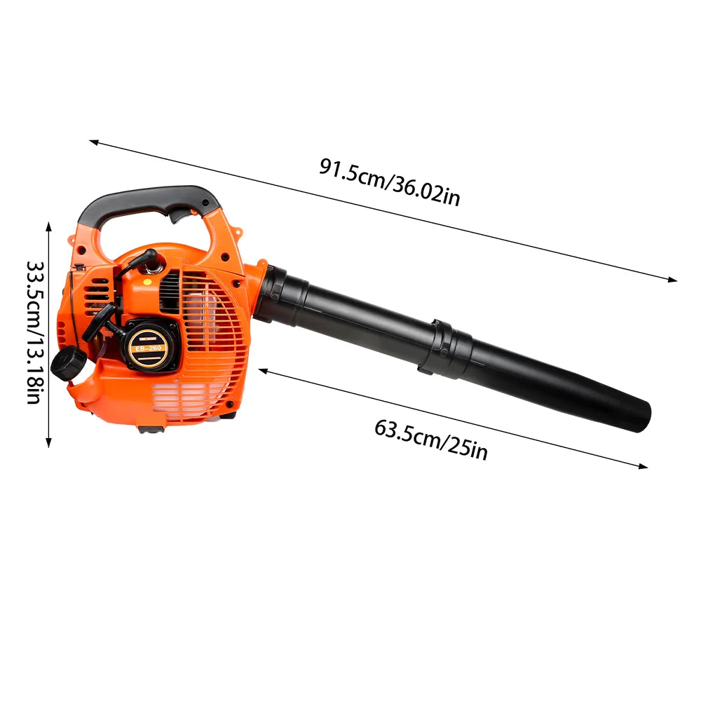 Petrol Handheld Leaf Blower, 25.4cc 2-Stroke, 0.75kW