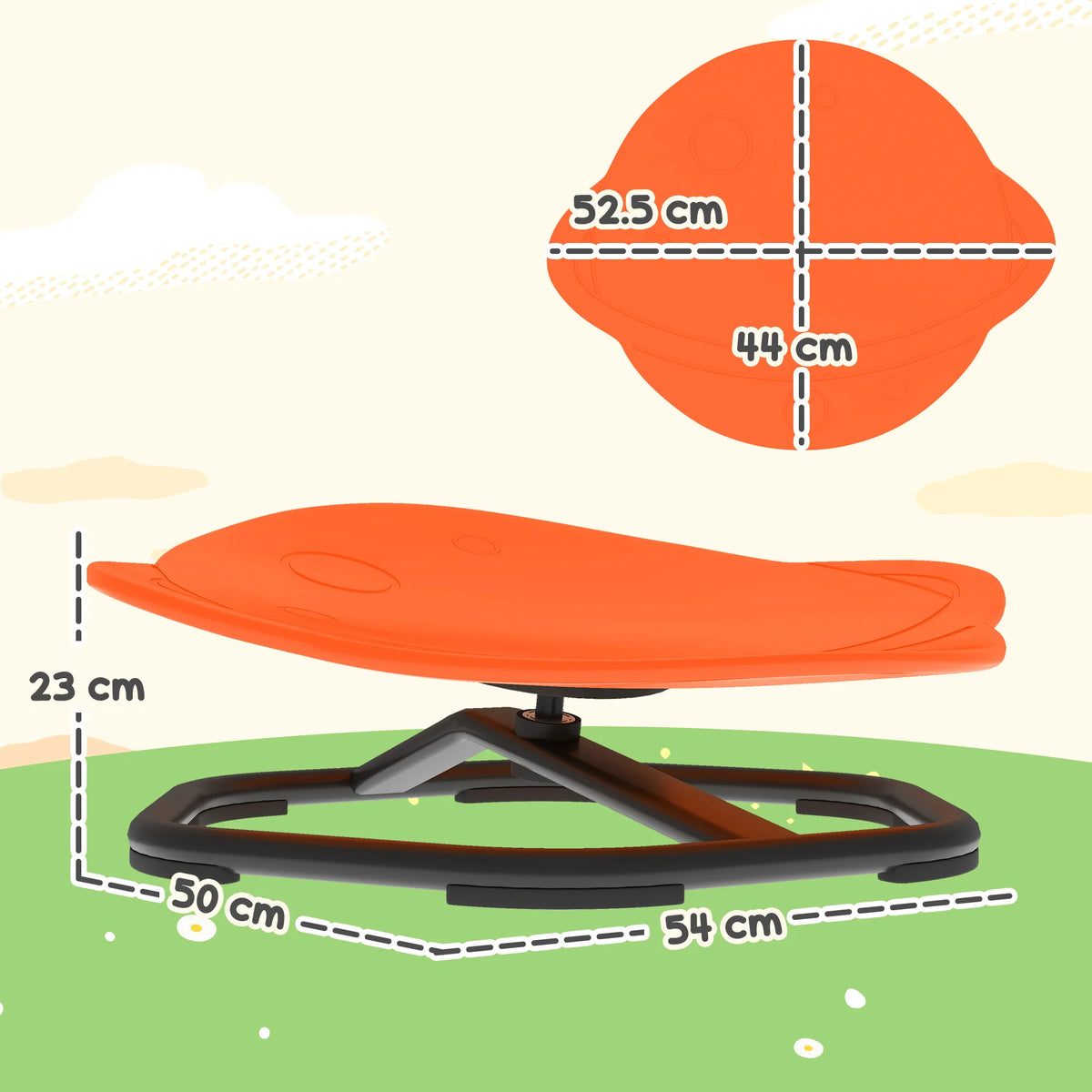 Planet Shaped Kids Swivel Chair 360 Degree Sensory Spinning Chair Steel Frame Anti Slip Base 50kg