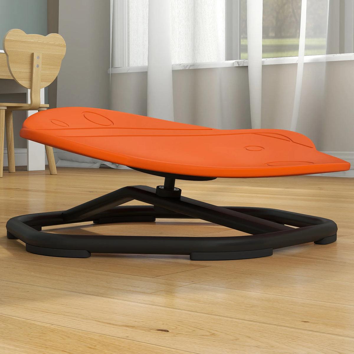 Planet Shaped Kids Swivel Chair 360 Degree Sensory Spinning Chair Steel Frame Anti Slip Base 50kg