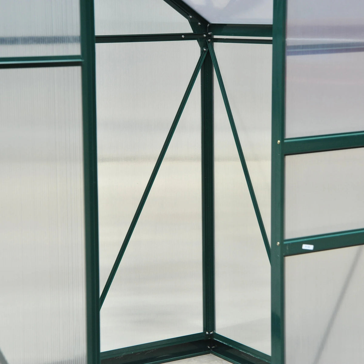 Polycarbonate Walk-In Garden Greenhouse Aluminium Frame Outdoor 190 x 132cm