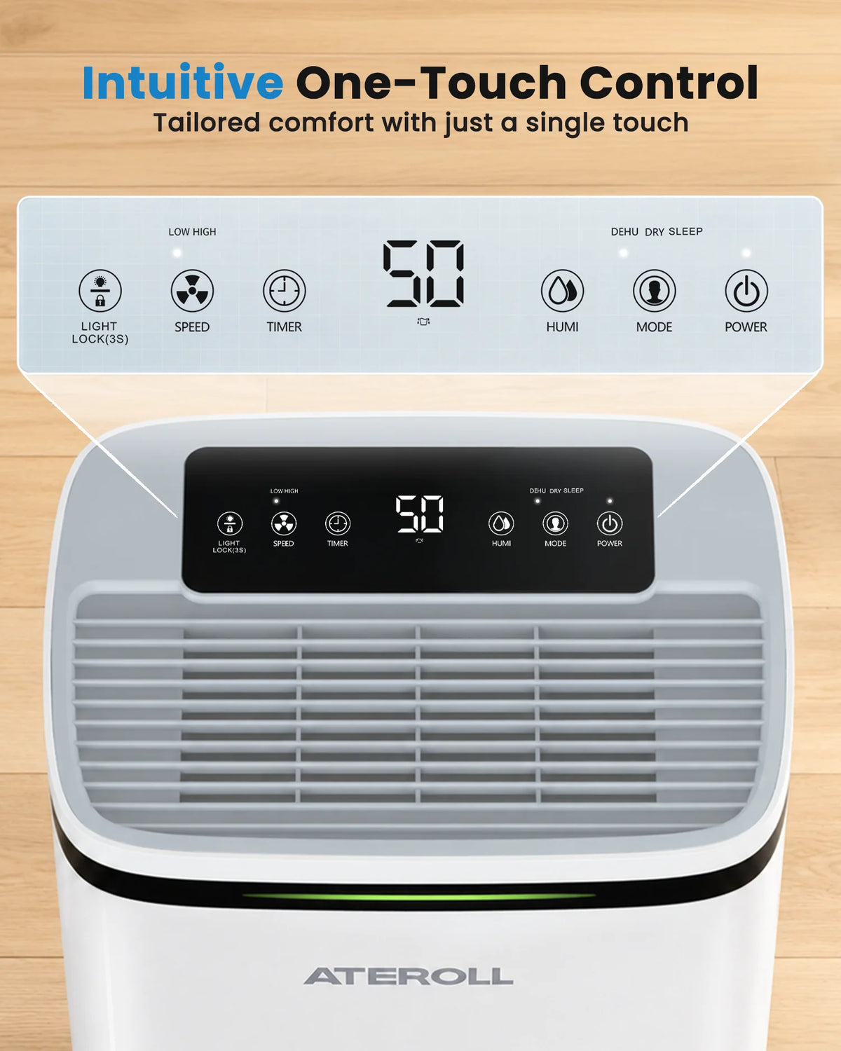 20L per Day Dehumidifier with Sleep Mode and 24-Hour Timer