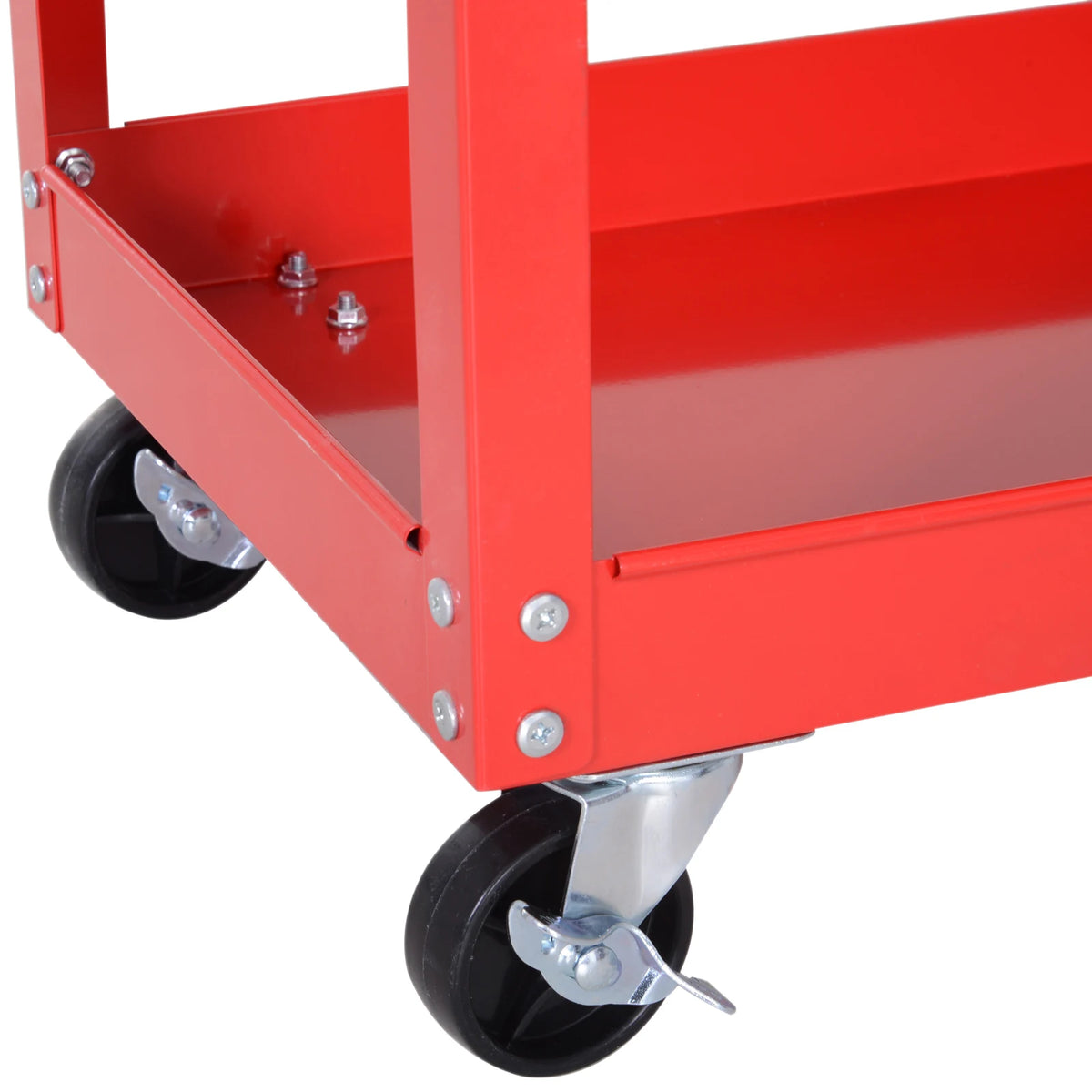 3-tier Tool Trolley Cart Roller Cabinet, Garage Workshop Storage with Drawer