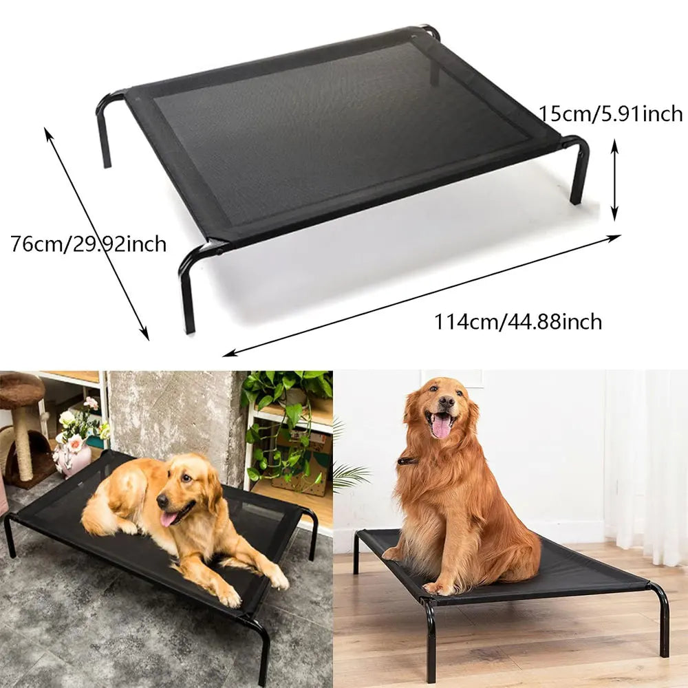 Elevated Dog Bed Waterproof Breathable Mesh Pet Cot with Non Slip Feet