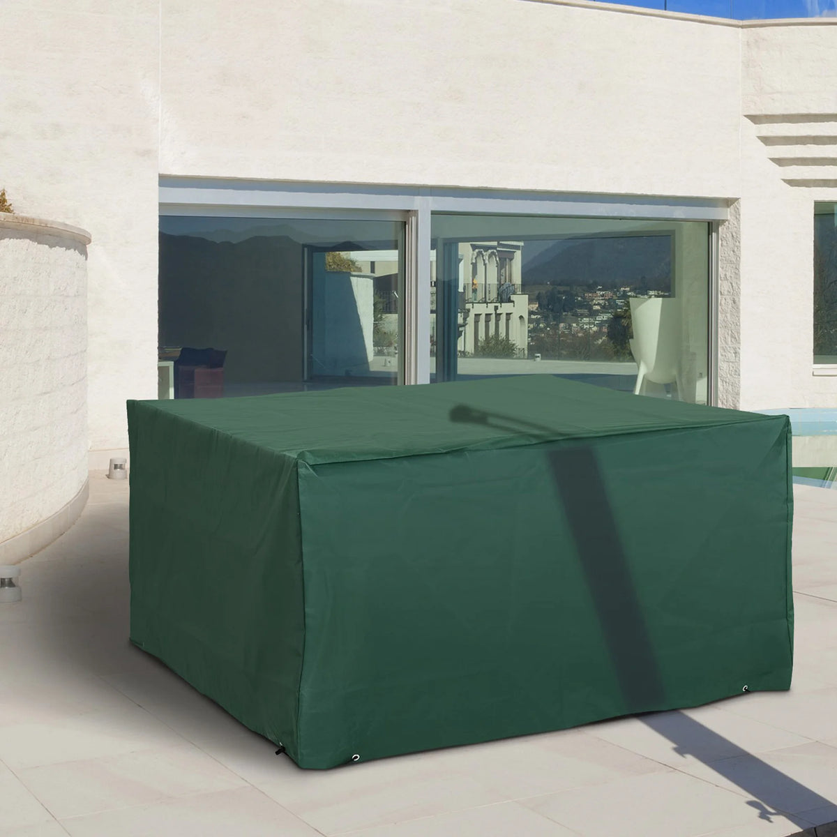 Garden Furniture Cover Waterproof 600D Oxford Fabric Anti UV with Drawstring and Air Vents Heavy Duty