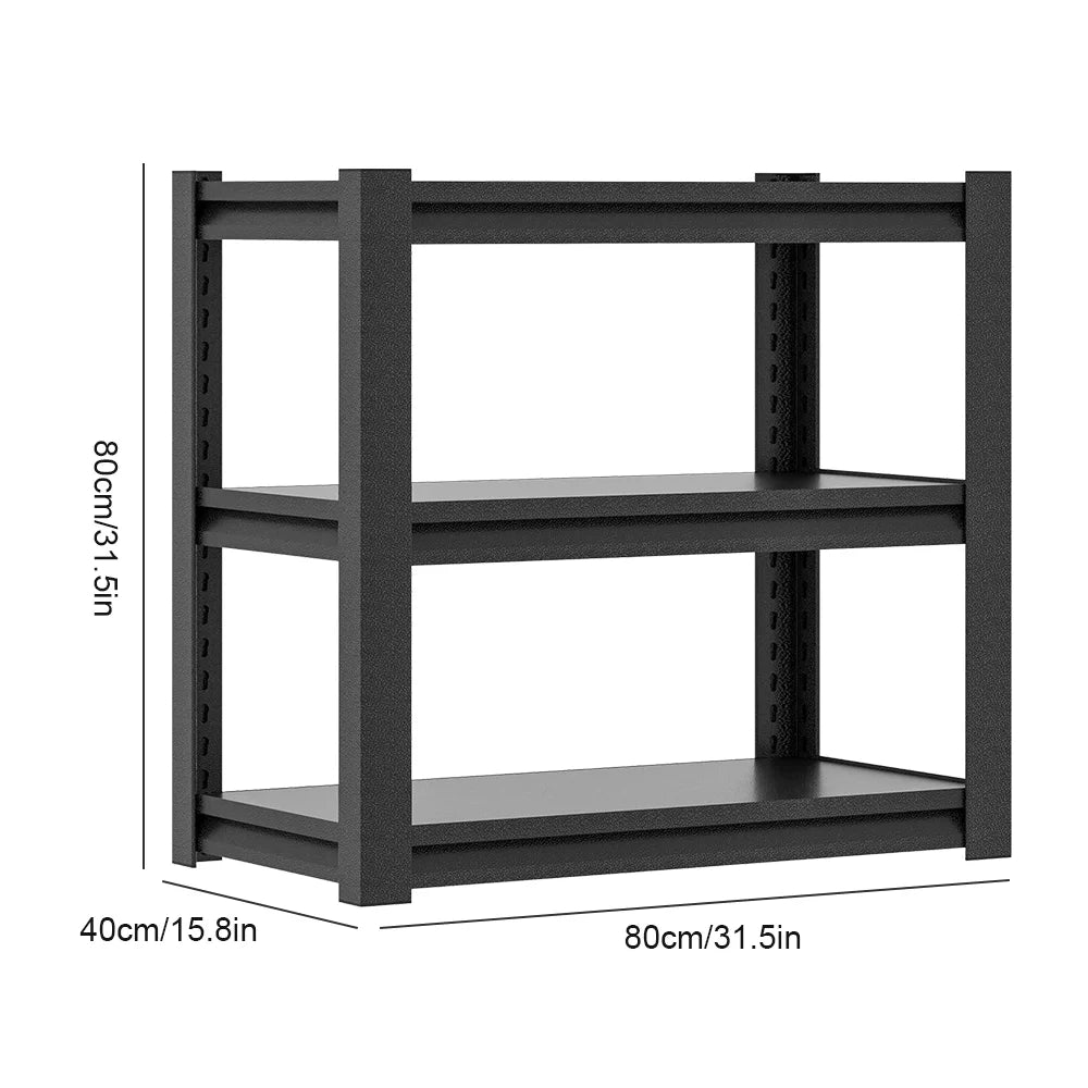 Multi Layer Metal Storage Rack Adjustable Shelf Heavy Duty Utility Organiser for Home