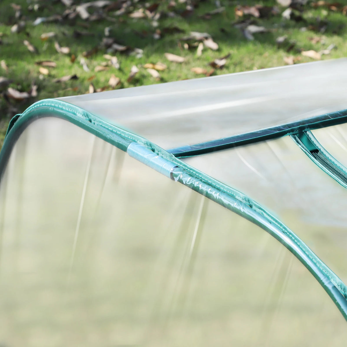 Tunnel Greenhouse Grow House with Steel Frame and Zipped Doors