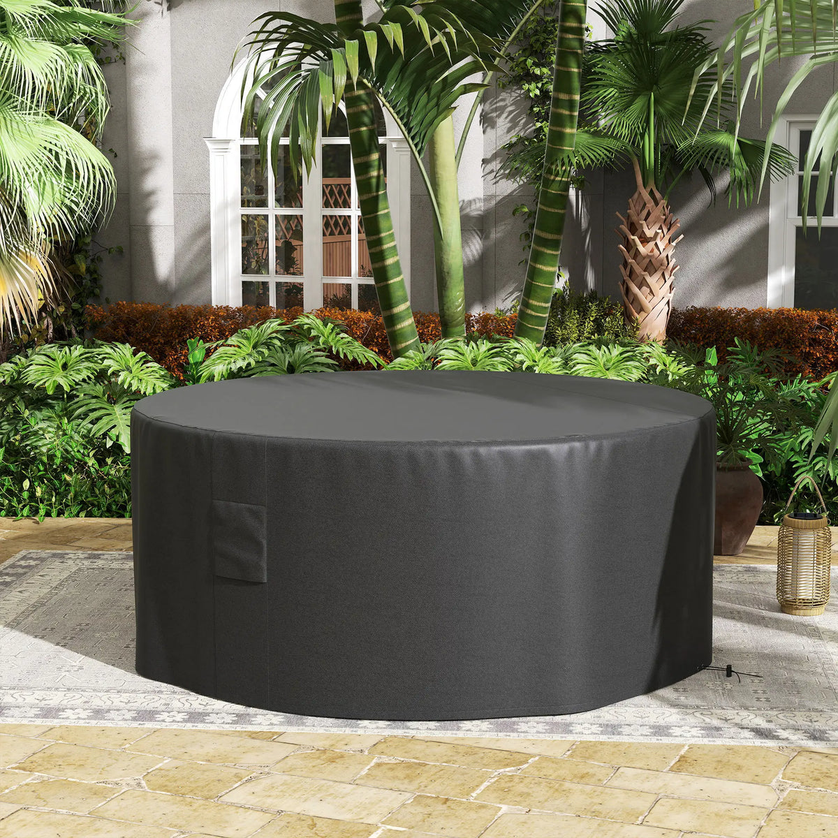 Waterproof Round Patio Set Cover, 600D Garden Furniture Cover