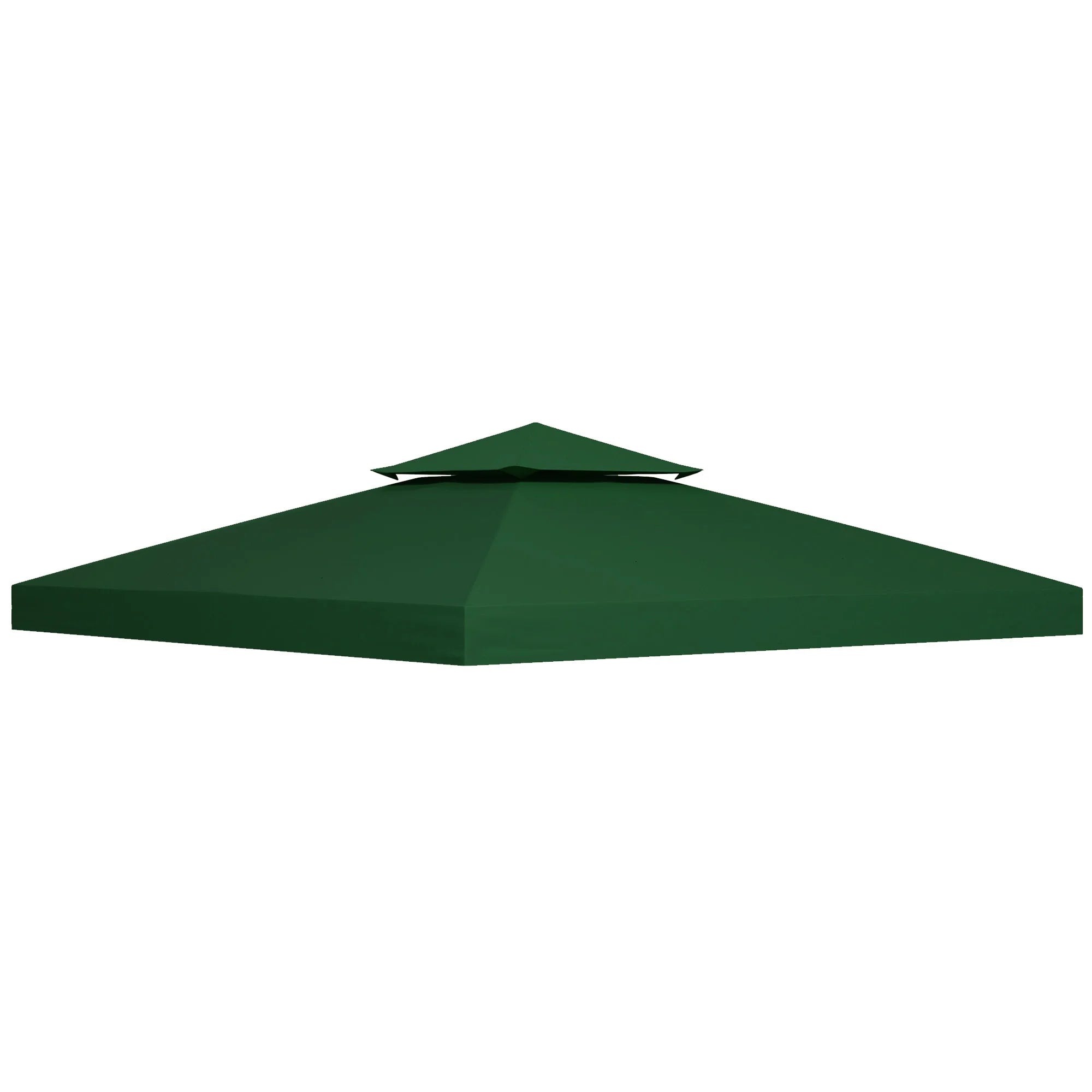 3 x 3m Gazebo Canopy Roof Replacement Cover Two Tier Waterproof Polyester Spare Part for Garden Gazebo