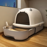 XL Enclosed Cat Litter Box with Pull-Out Drawer & Scoop | Hackerprice®