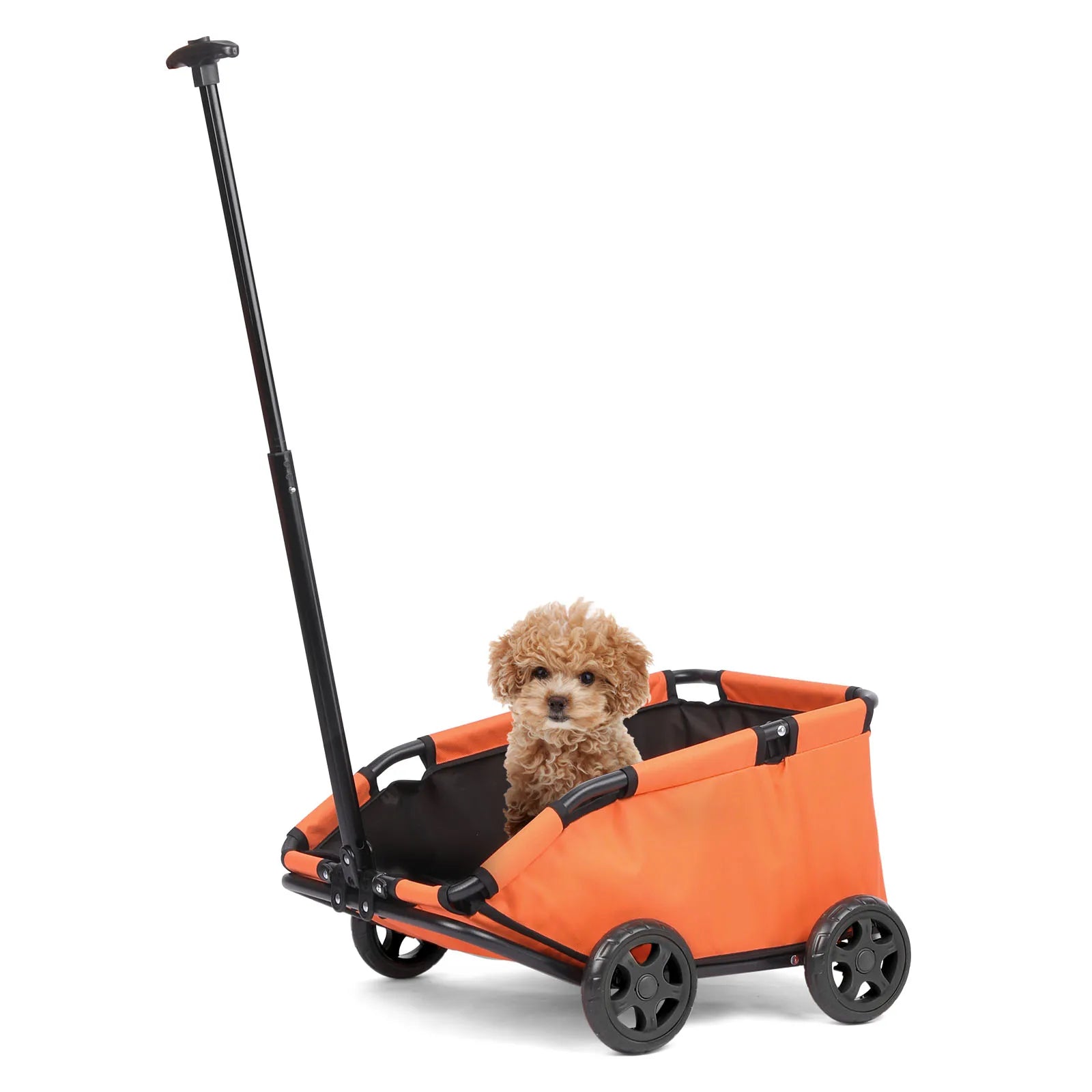 Lightweight Folding Pet Stroller – 4 Wheel 360° Rotating Dog & Cat Travel Cart