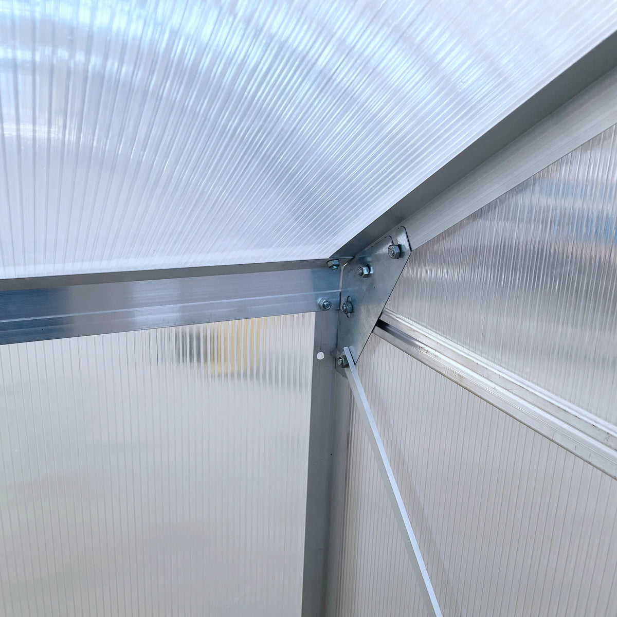 6 X 4ft Lean to Polycarbonate Greenhouse for Garden W/ Adjustable Roof Vent