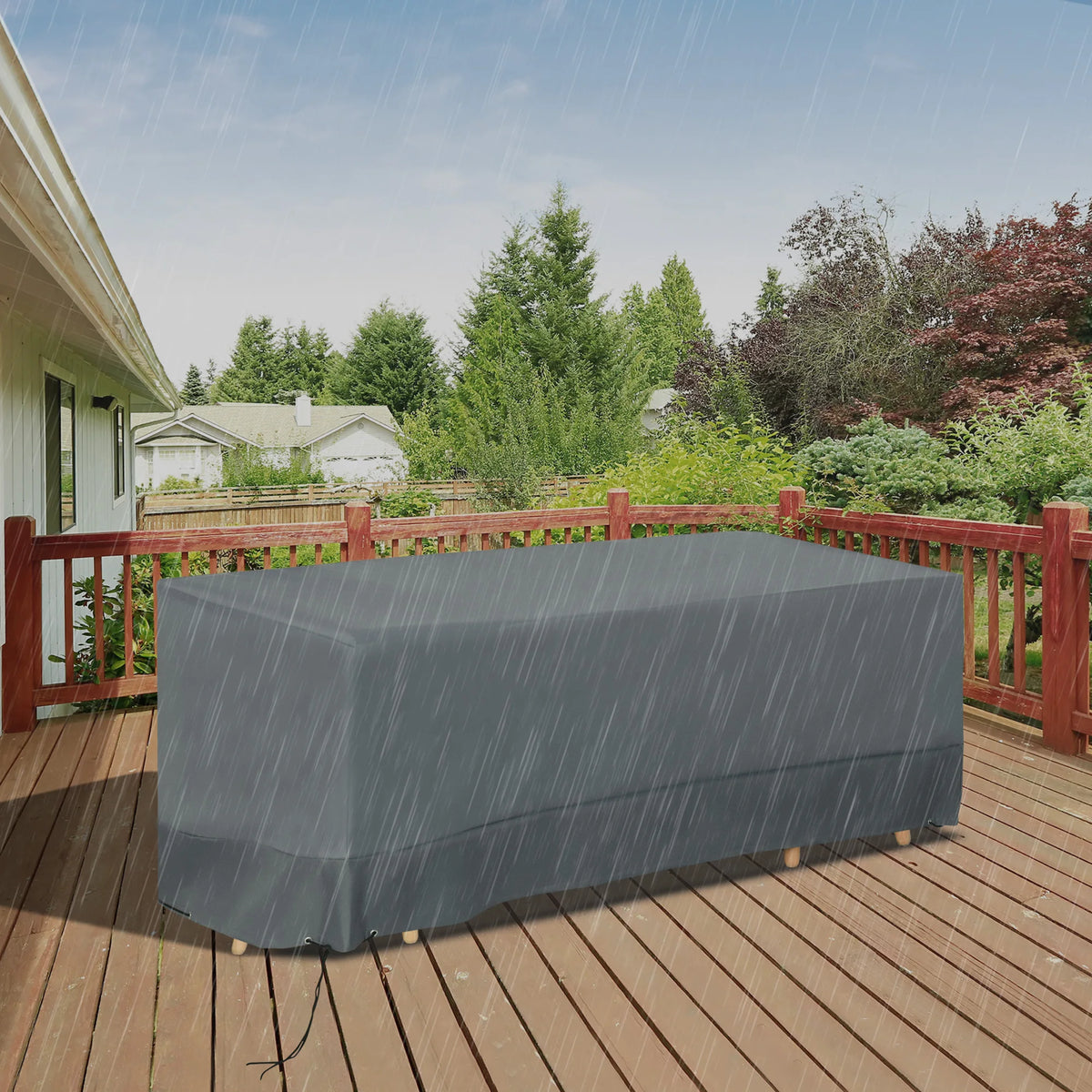Waterproof Rectangular Garden Furniture Cover, 600D Oxford