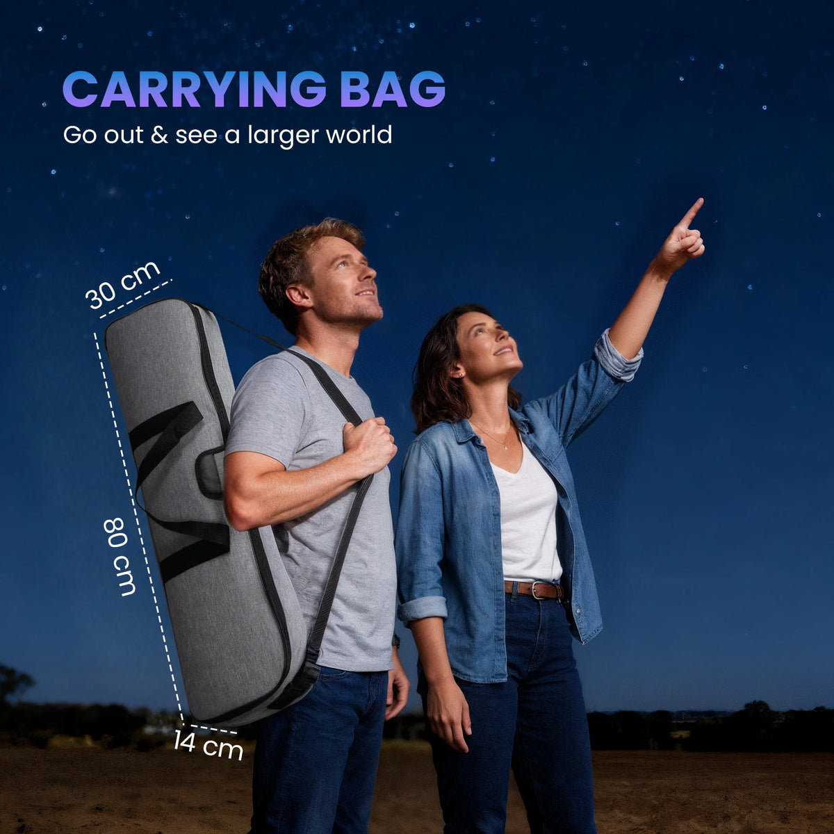 Astronomy Telescope for Adults and Beginners, 80 mm Aperture, 500 mm Portable Refractor Telescope