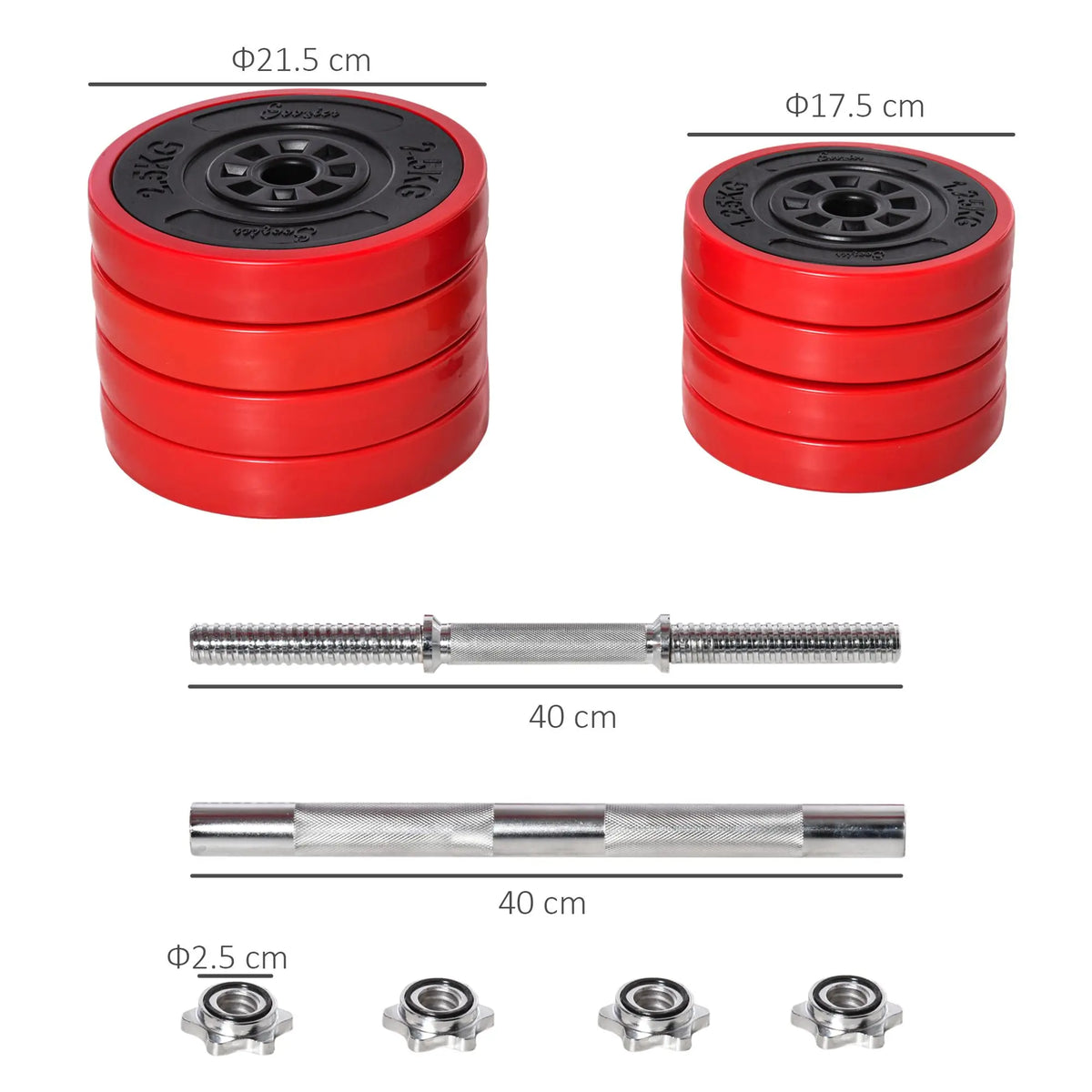 20kg 2-in-1 Adjustable Dumbbell & Barbell Set