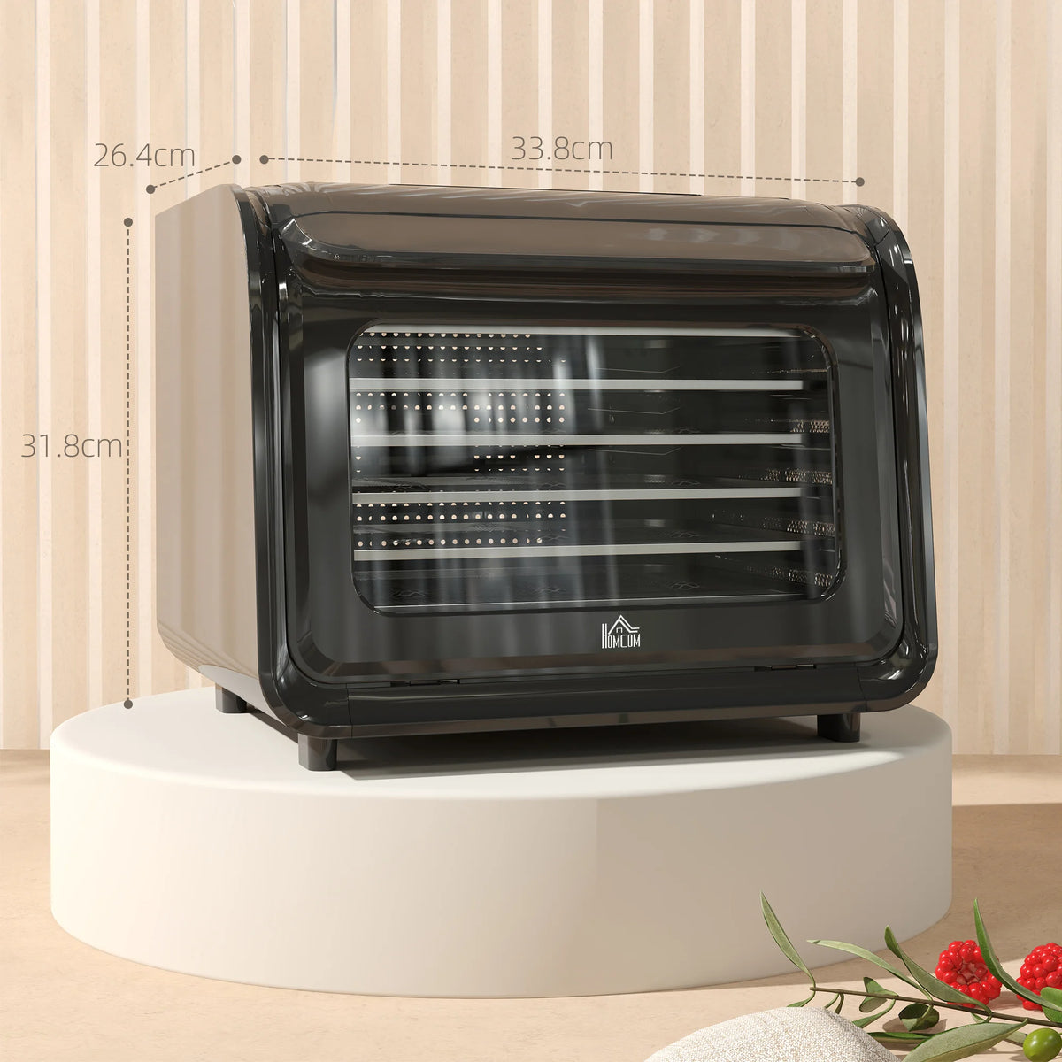 Food Dehydrator with 6 Stainless Steel Trays, for Fruit, Meat