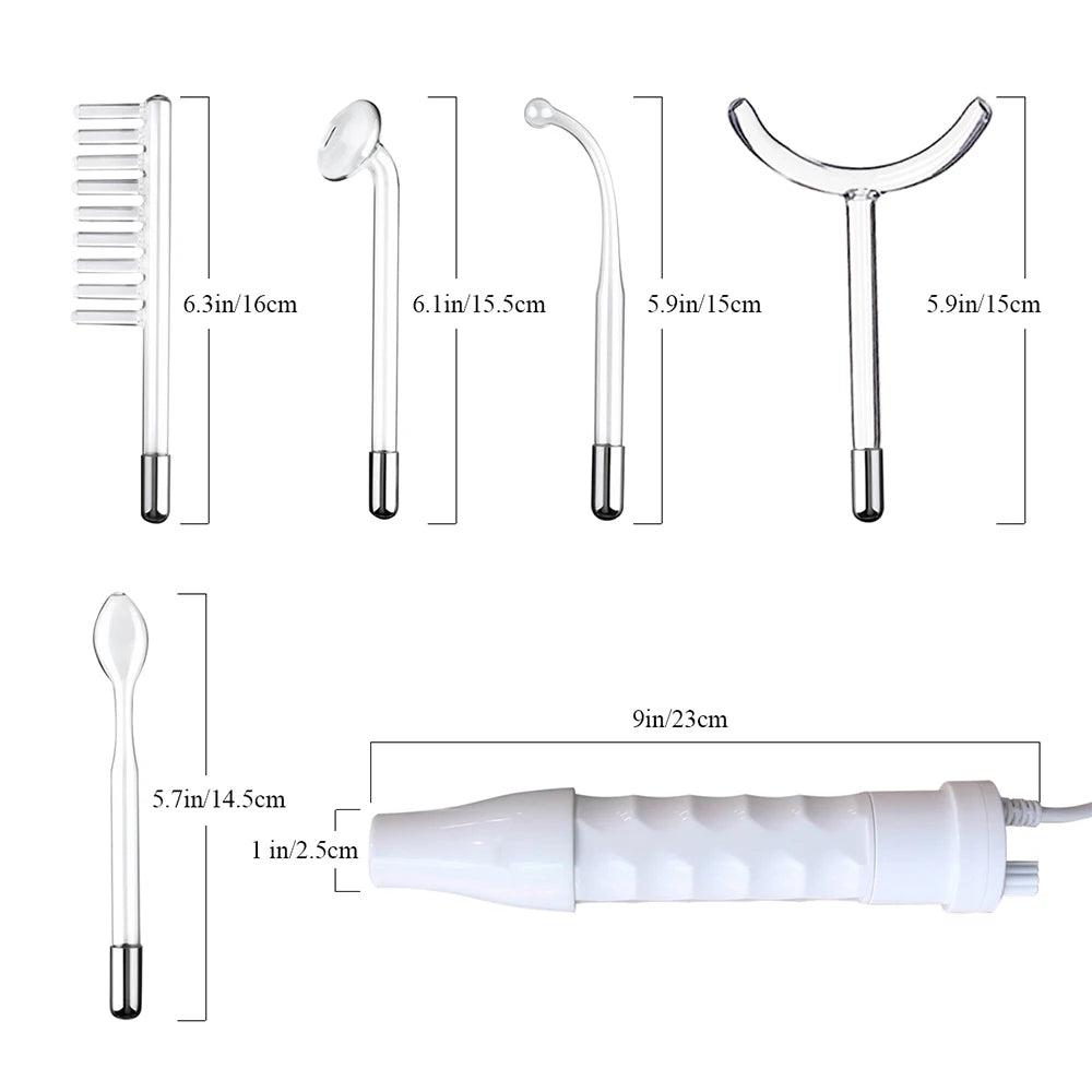 5 in 1 High Frequency Wand Facial Skin Tightening Acne Treatment Device