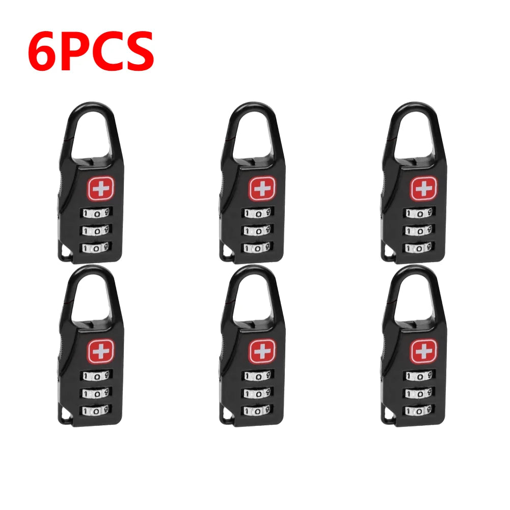 Portable Combination Padlock Alloy Travel Lock for Luggage Backpack Anti Theft Security Lock