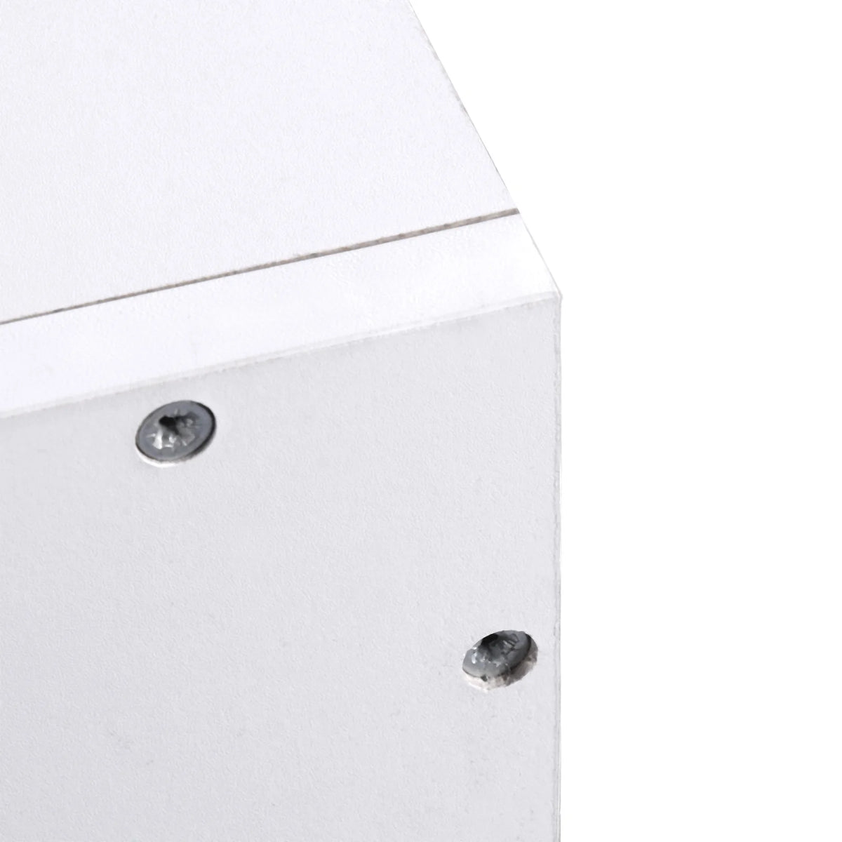 Wall Mounted Coat Rack with Clothes Rail and 2 Shelves Melamine Particle Board Water Resistant E1 White