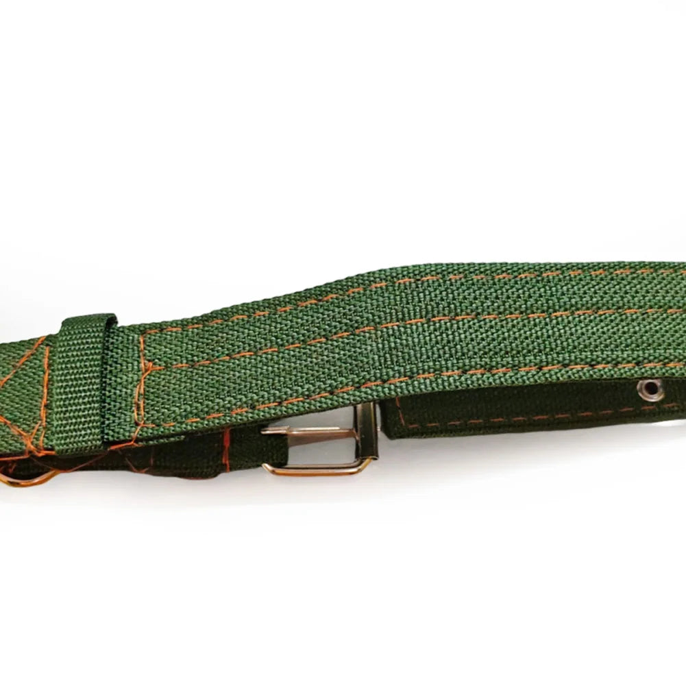 Green Double Breasted Dog Collar Adjustable Thickened Double Row Stainless Steel for Medium Large Dogs