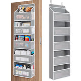 Over Door Hanging Organiser 5 Pockets 10 Mesh Pockets Transparent Windows Space Saving for Bedroom Bathroom Nursery