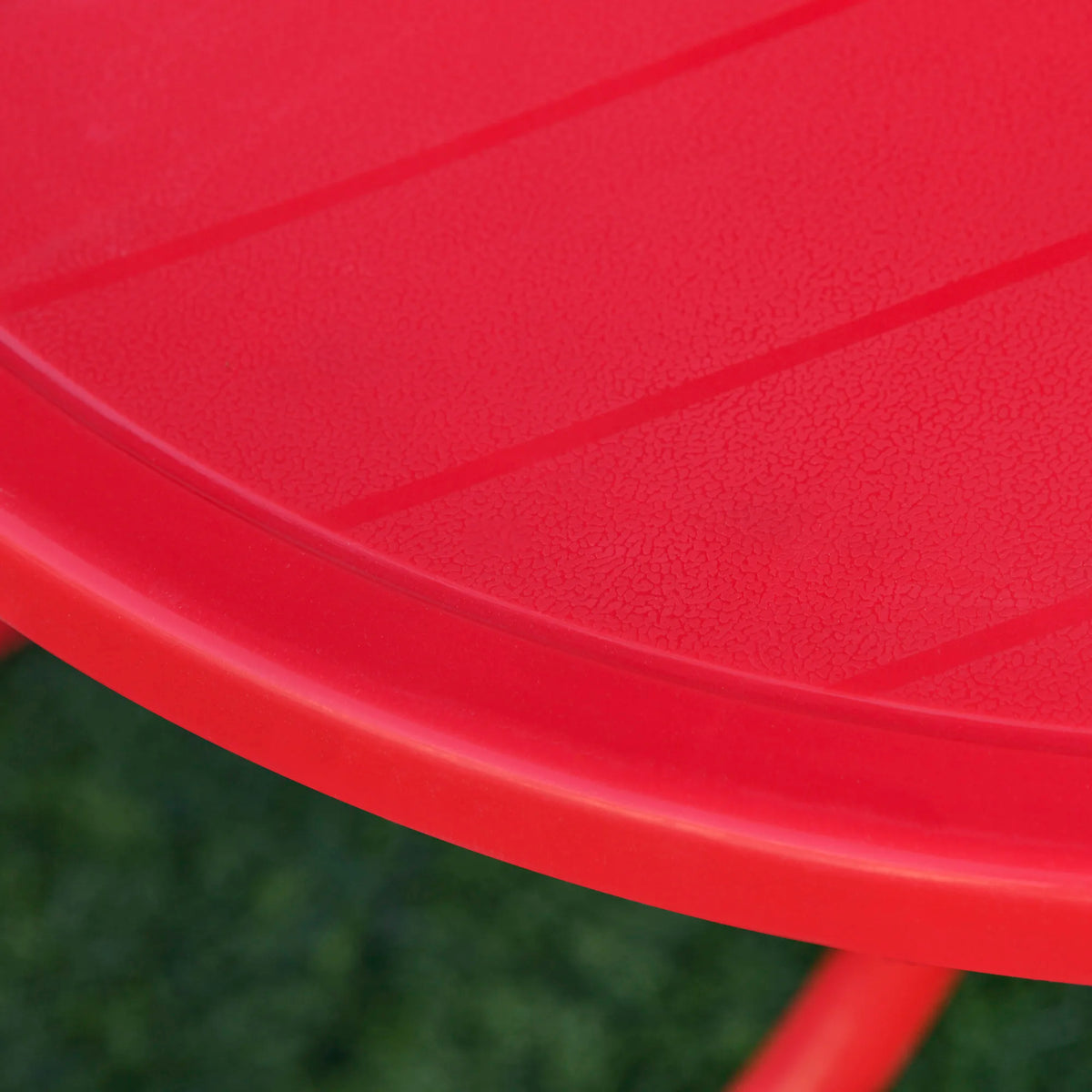 Kids Folding Picnic Table and Chair Set with Parasol Ladybird Pattern 2 Deck Chairs Metal Frame