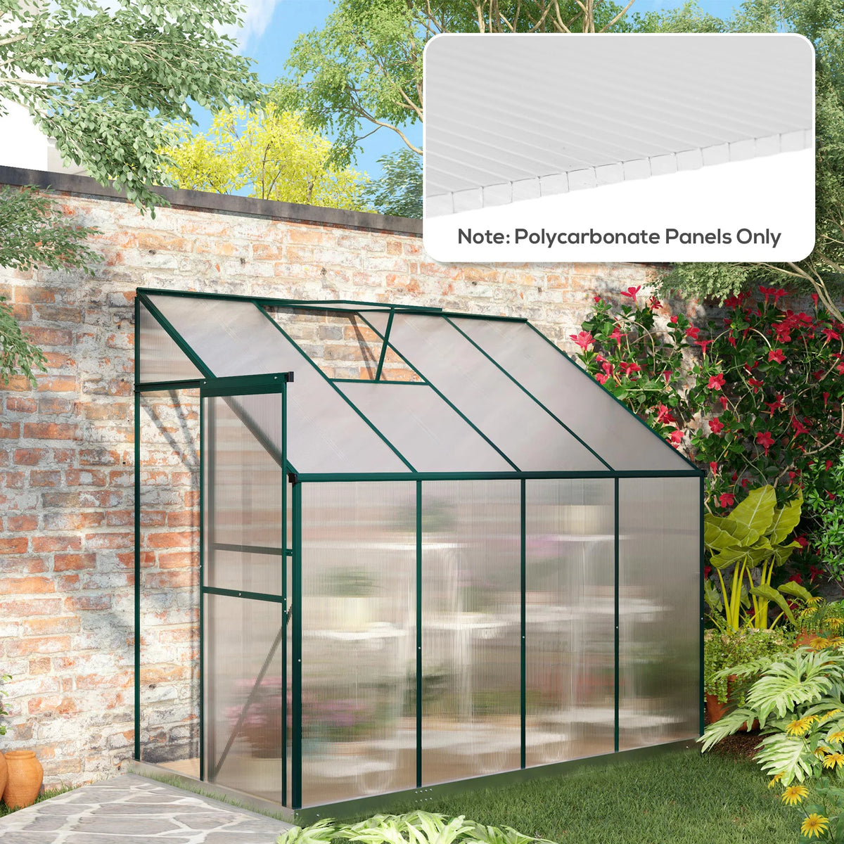 14 Pack Twin-Wall Polycarbonate Sheets 121 x 61cm, 10m² Greenhouse Panels