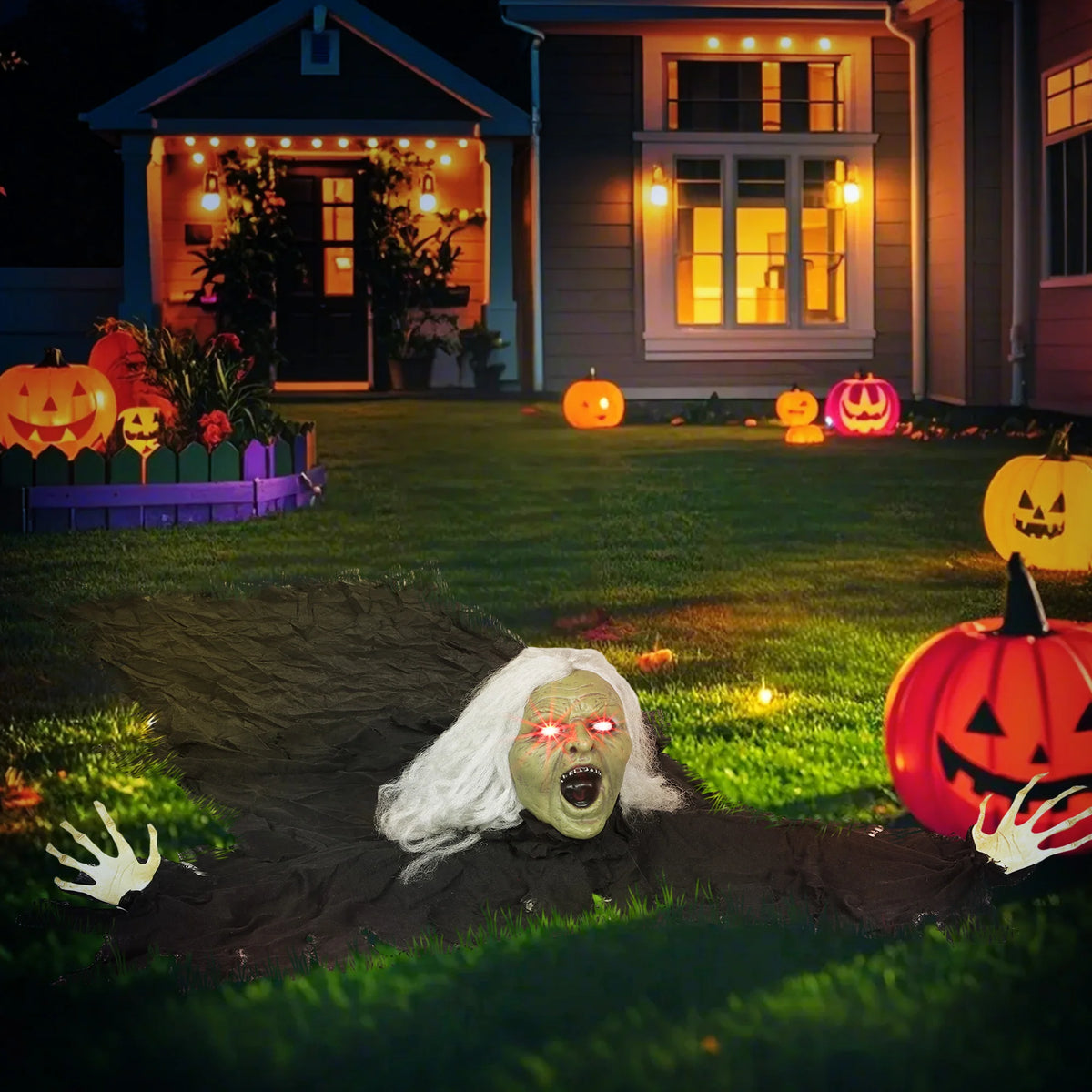 183cm Life Size Scary Halloween Decorations, Battery Operated