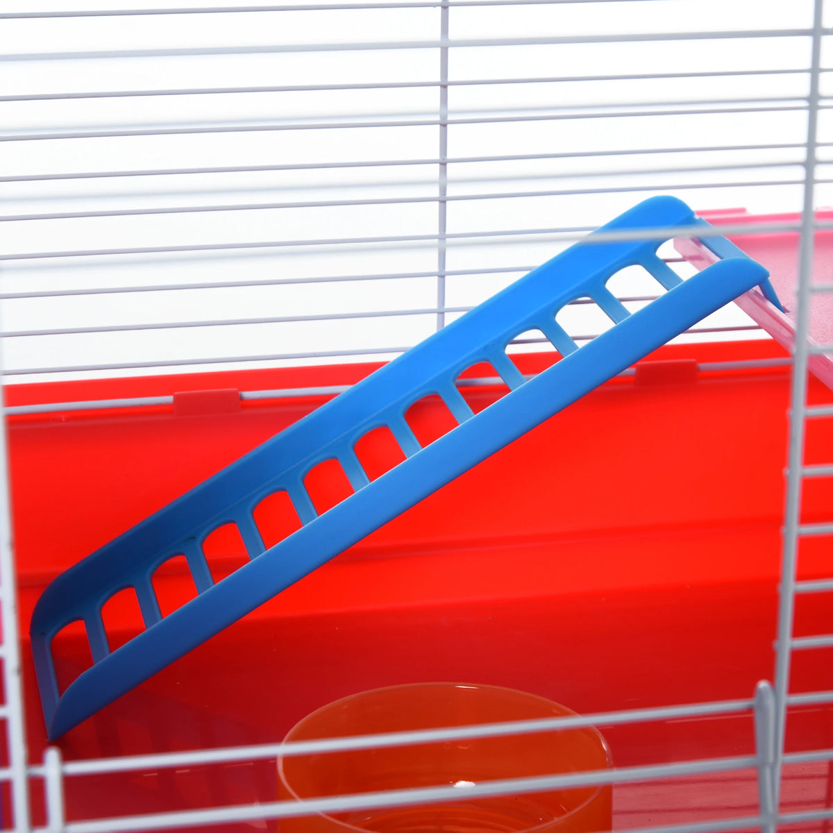 Hamster Cage, Small Gerbil Cage 2 Tiers Portable with Handle, Exercise Wheel, Water Bottle, Dishes