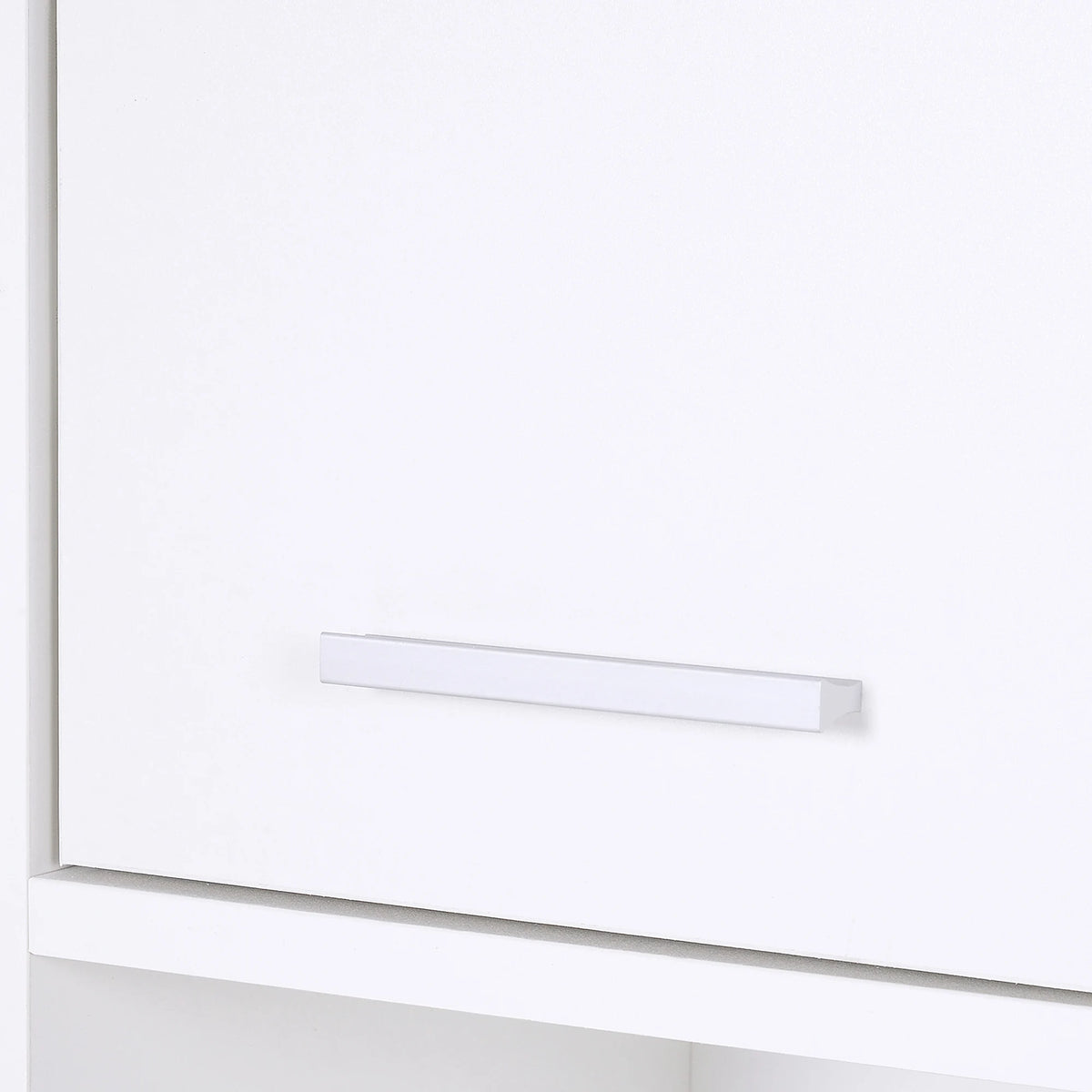 Storage Cabinet for Bathroom & Bedroom, Freestanding Cupboard with Door and Shelves, White