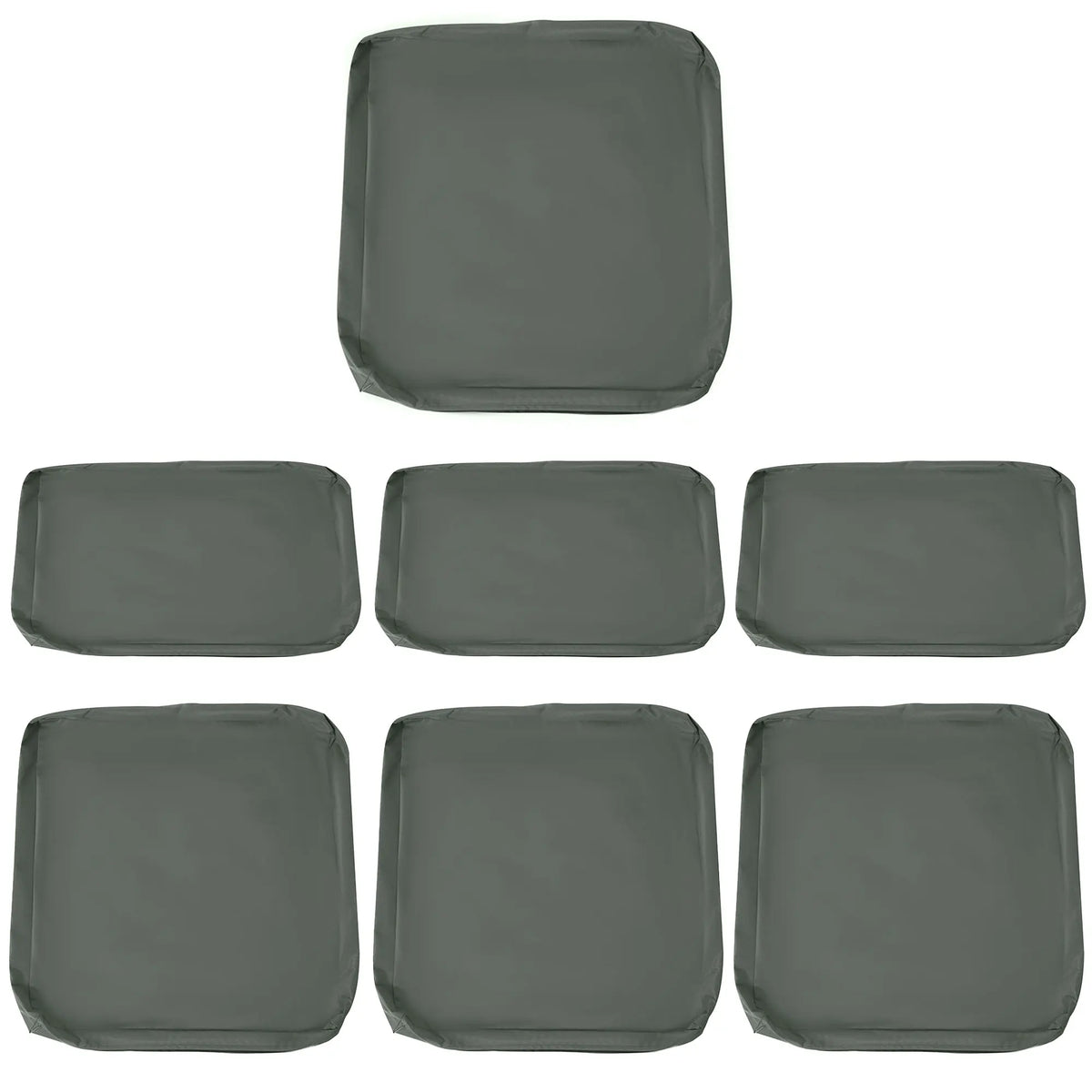 Replacement Rattan Furniture Cushion Covers, Set of 7, Deep Grey