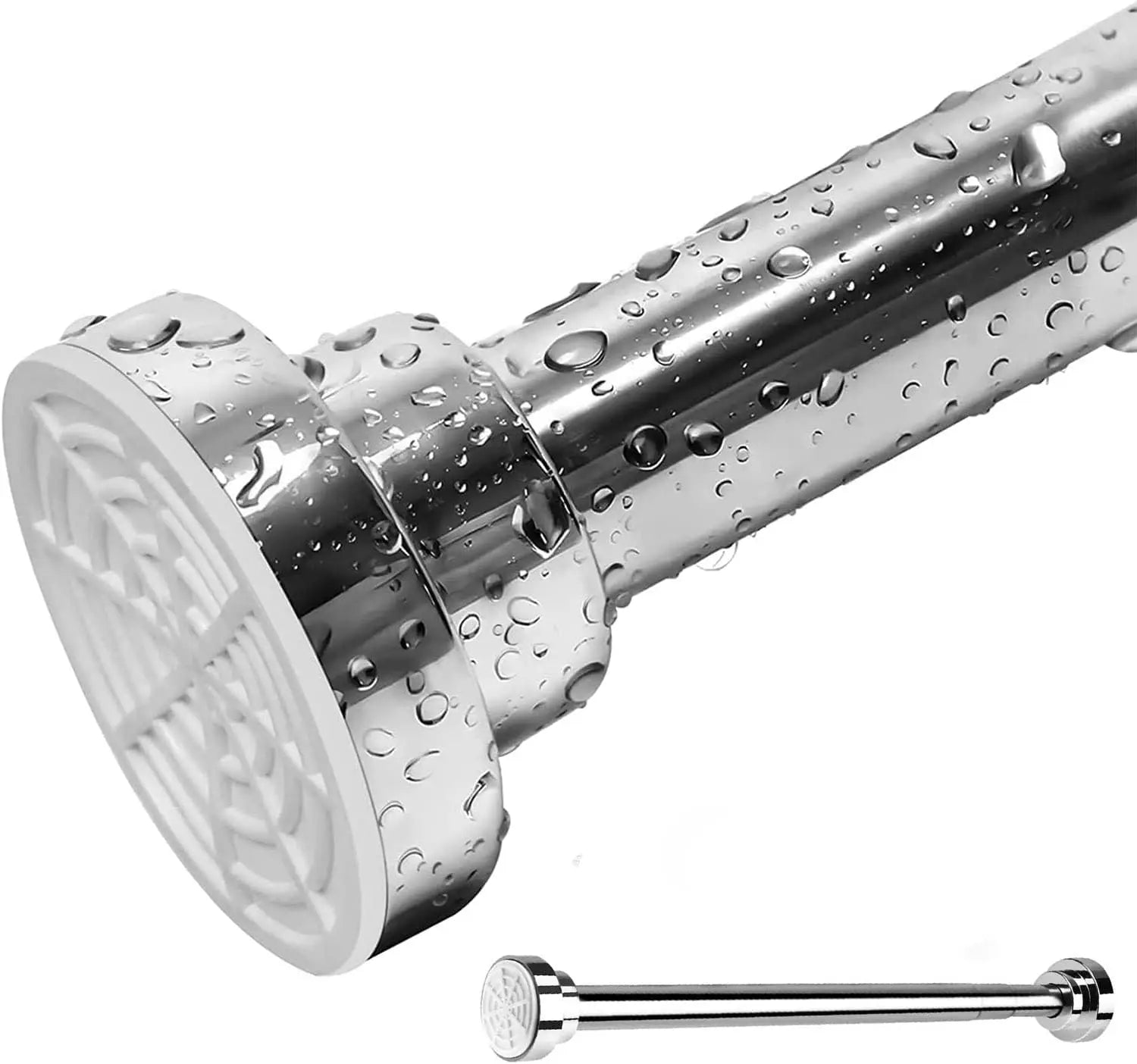 Adjustable Spring Tension Curtain Rod 85-140cm | No Drill Stainless Steel Shower Pole for Bathroom Wardrobe Kitchen