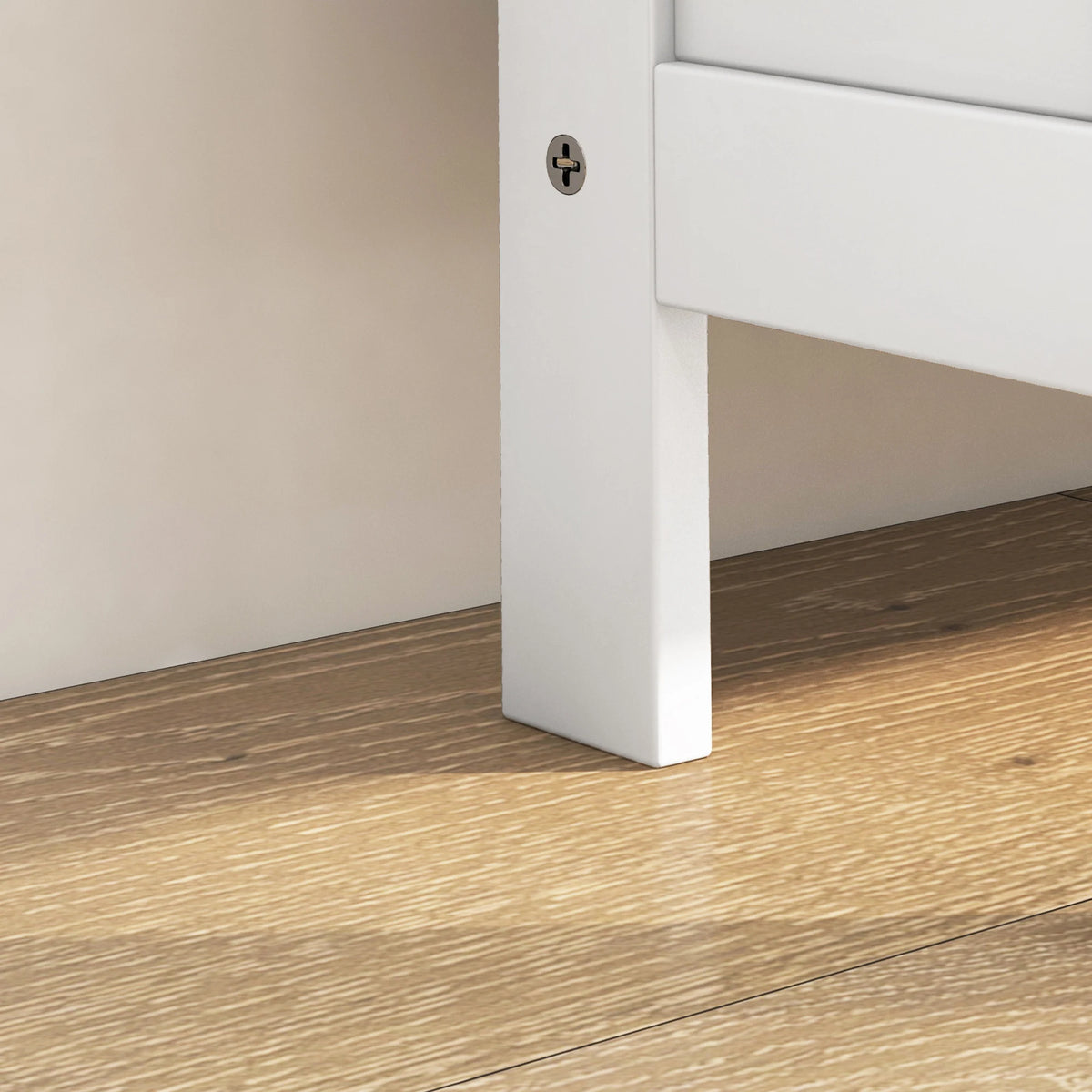 Narrow Shoe Storage Cabinet with 3 Flip Drawers, White