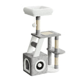 Dogat 107cm Cat Tree Scratching Post Cosy Cabin Play Platforms Multi-Level Activity Centre