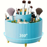RONSLORE 360° Rotating Makeup Brush Holder | 5-Slot Desktop Organizer for Vanity & Bathroom
