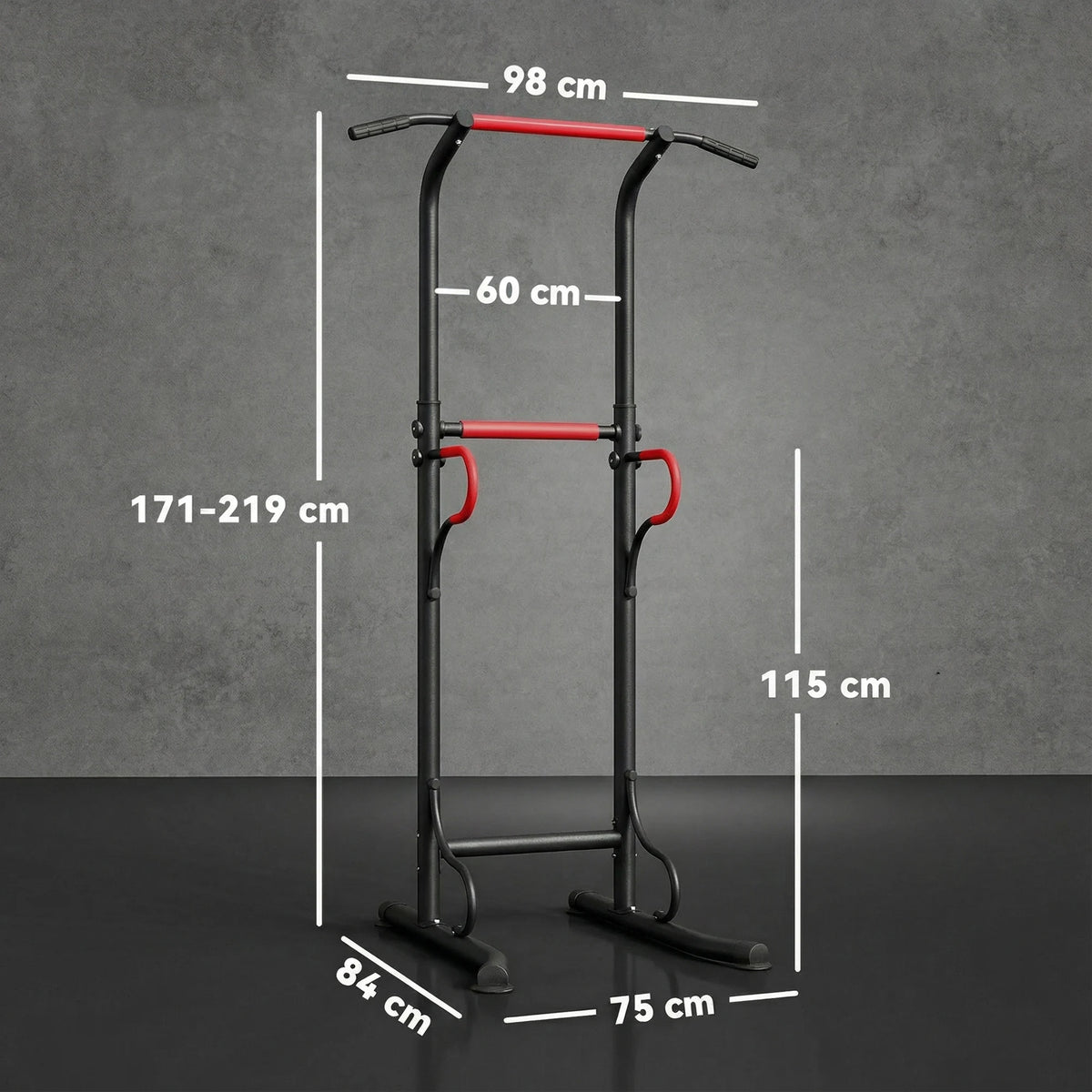 Multi-Use Power Tower with Pull-Up, Dip and Leg Raise Stations