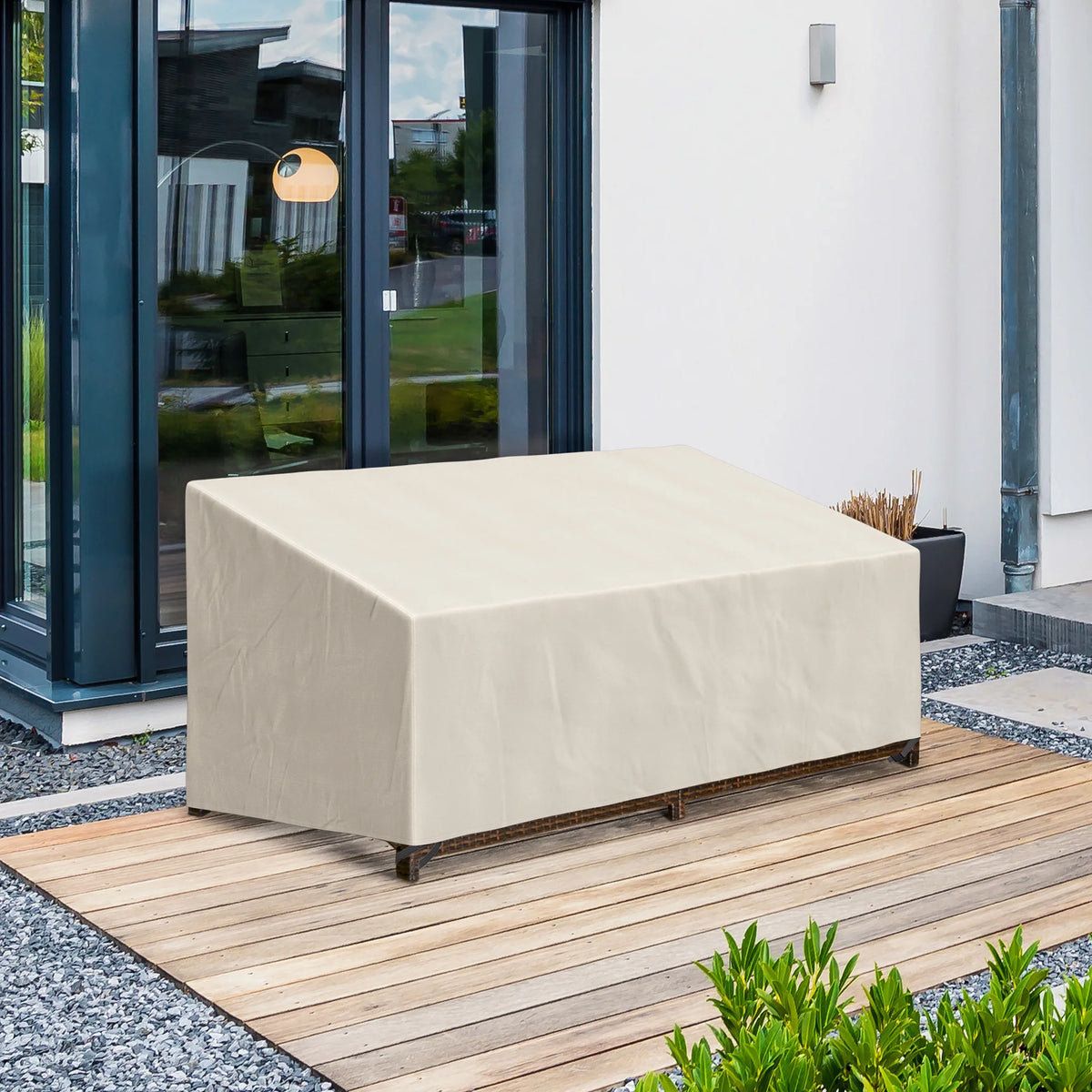 Waterproof 3 Seater Garden Sofa Cover, 600D Oxford Cloth, 218 x 111cm