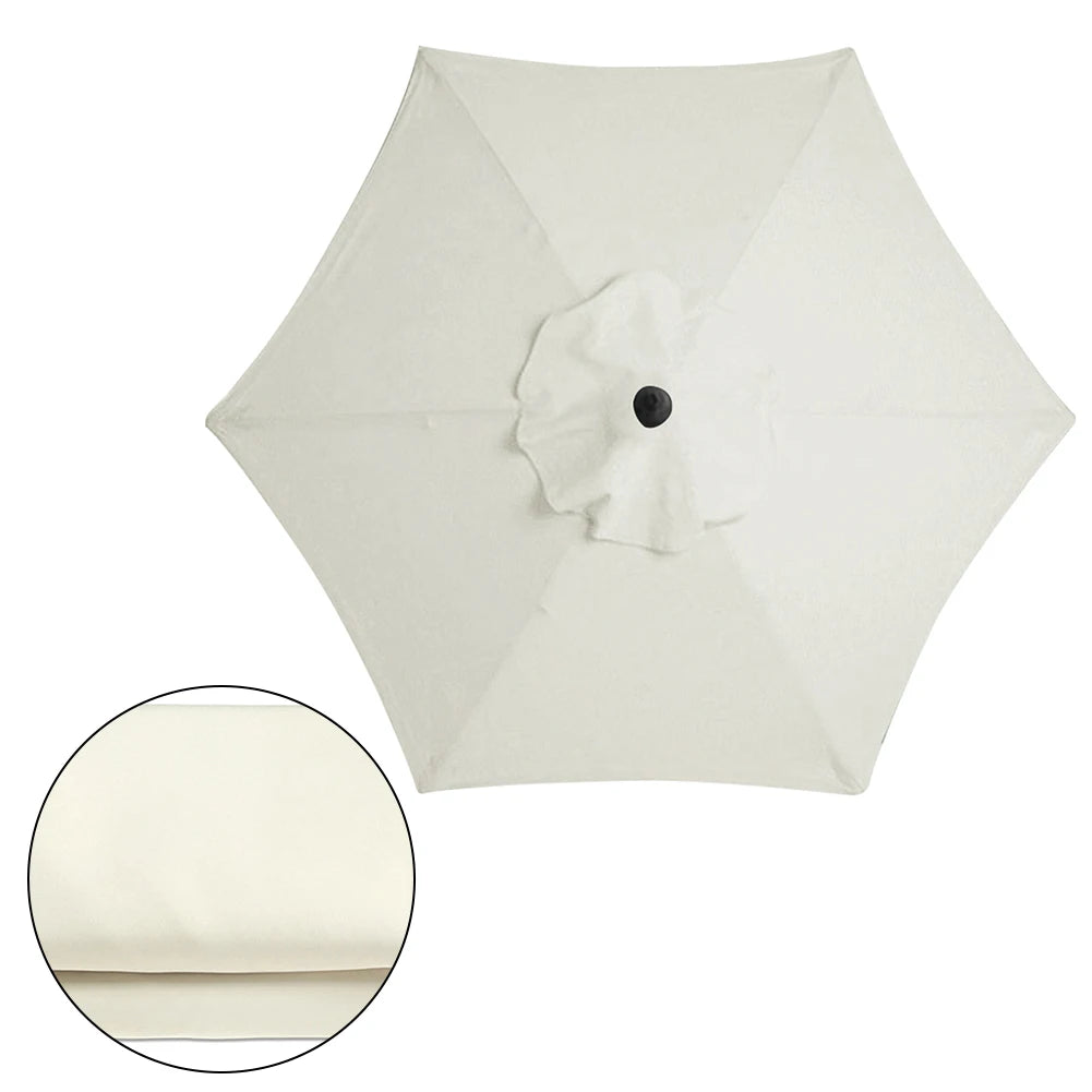 2m Patio Umbrella Replacement Canopy, Market & Table Umbrella Top Cover for 6-Rib Umbrellas, Canopy Only