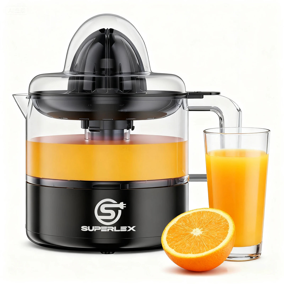 Electric Citrus Juicer 500ml with Two-Way Rotation 30W Motor Detachable Parts and Easy Clean Design for Oranges Lemons and Limes
