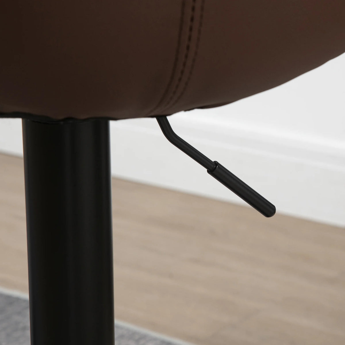Adjustable Counter Bar Stools Set of 2 with Footrest, Brown