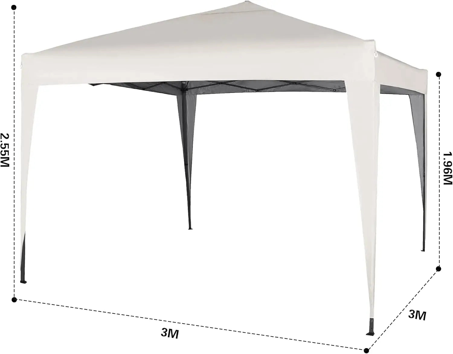 3x3M Pop Up Gazebo Waterproof Outdoor Garden Canopy Shelter