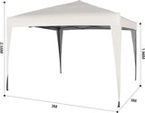 3x3M Pop Up Gazebo Waterproof Outdoor Garden Canopy Shelter