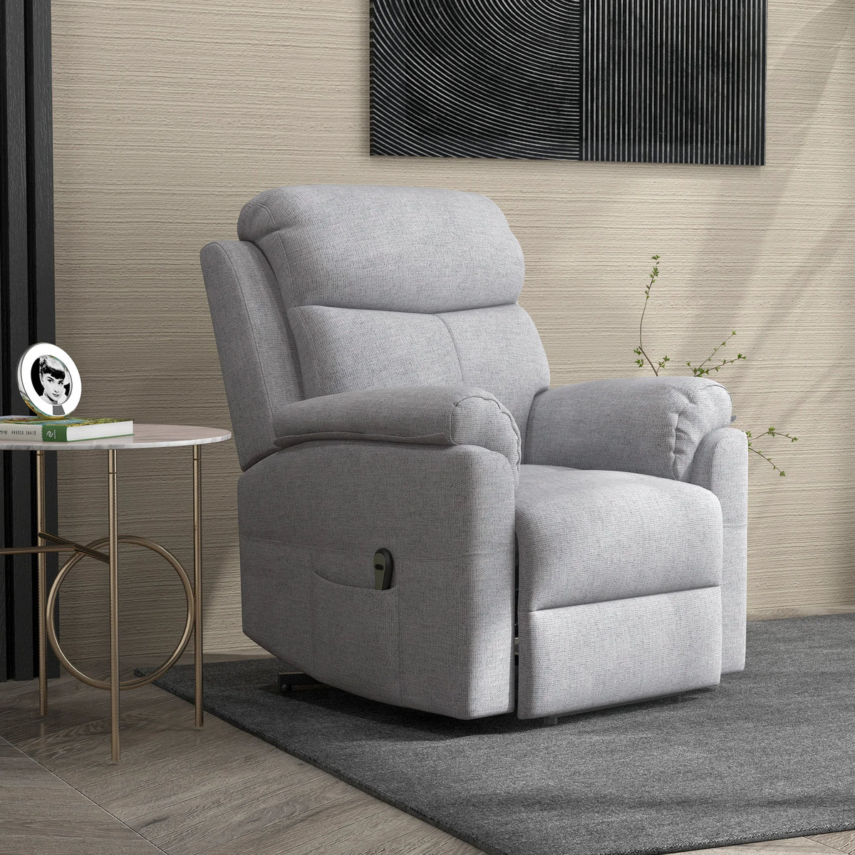 Power Lift Chair Electric Riser Armchair with Remote Control, Grey