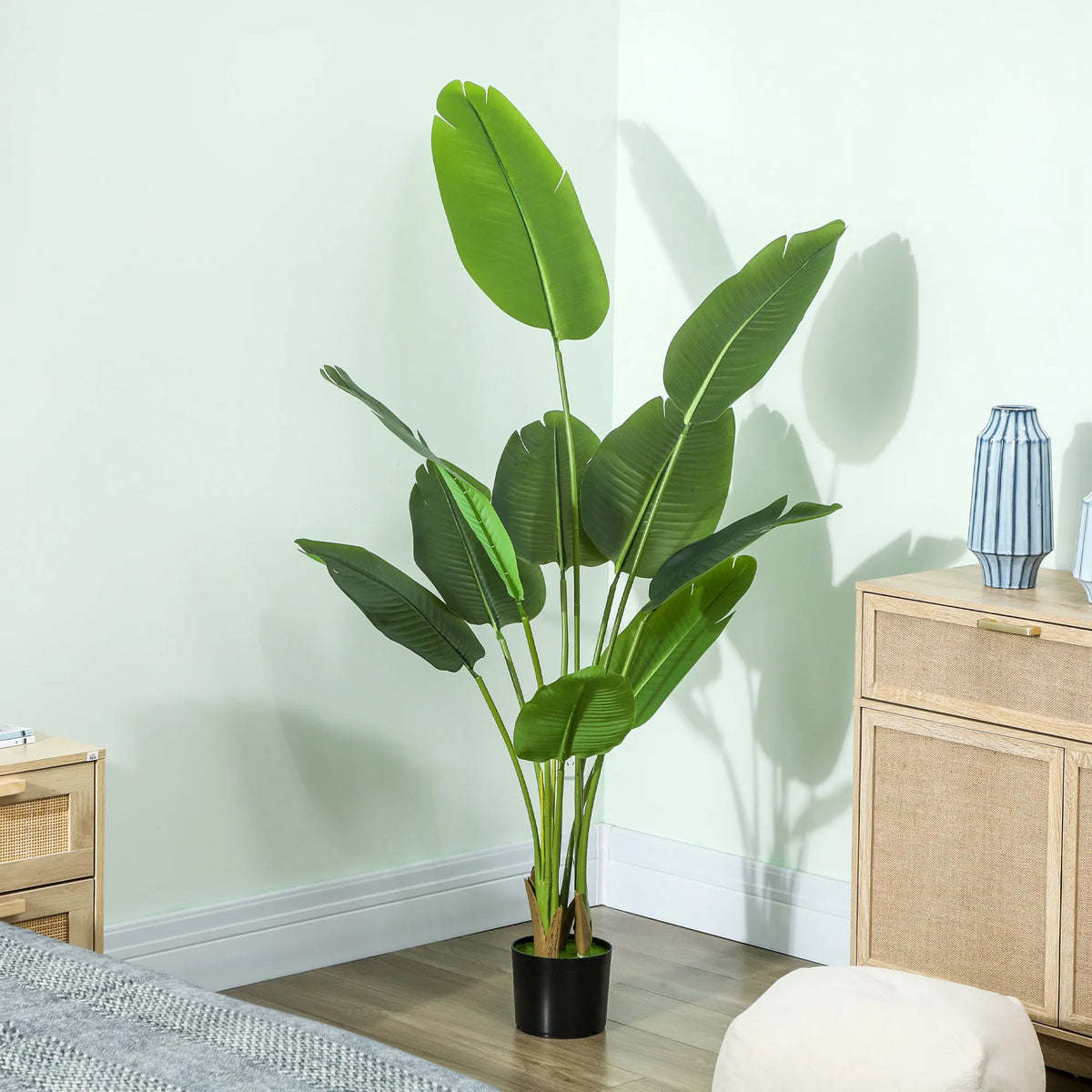 160cm Faux Banana Leaf Tree with Weighted Pot
