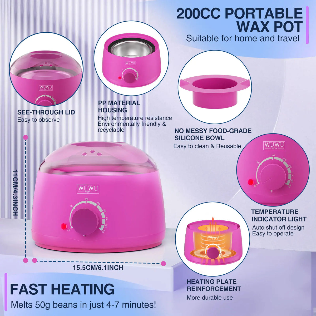 Hair Removal Wax Warmer for Face, Body and Bikini, UK Plug