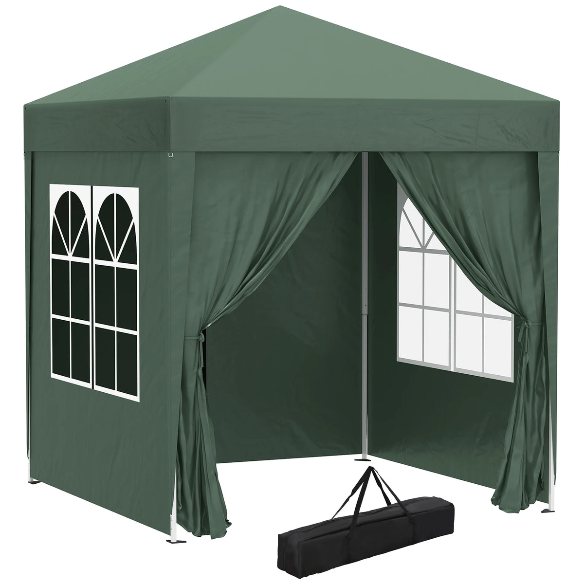 2 x 2 m Garden Pop Up Gazebo, Wedding Party Tent Marquee, Water Resistant Awning Canopy, Blue