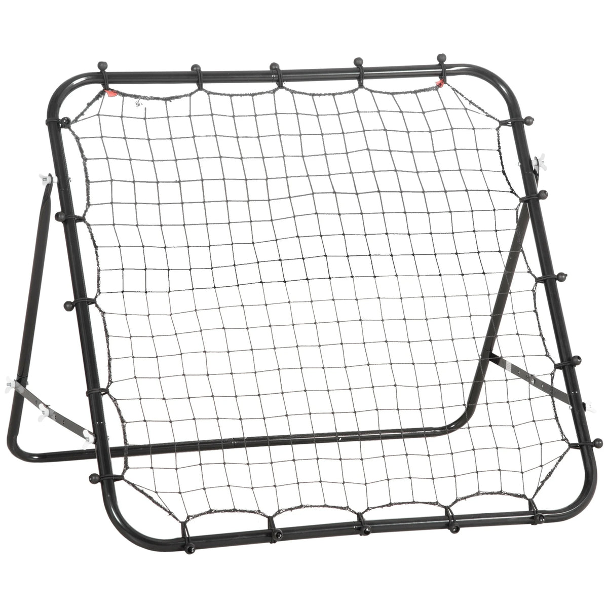 Football Rebounder Net with Adjustable Angle, 96 x 96cm, Black