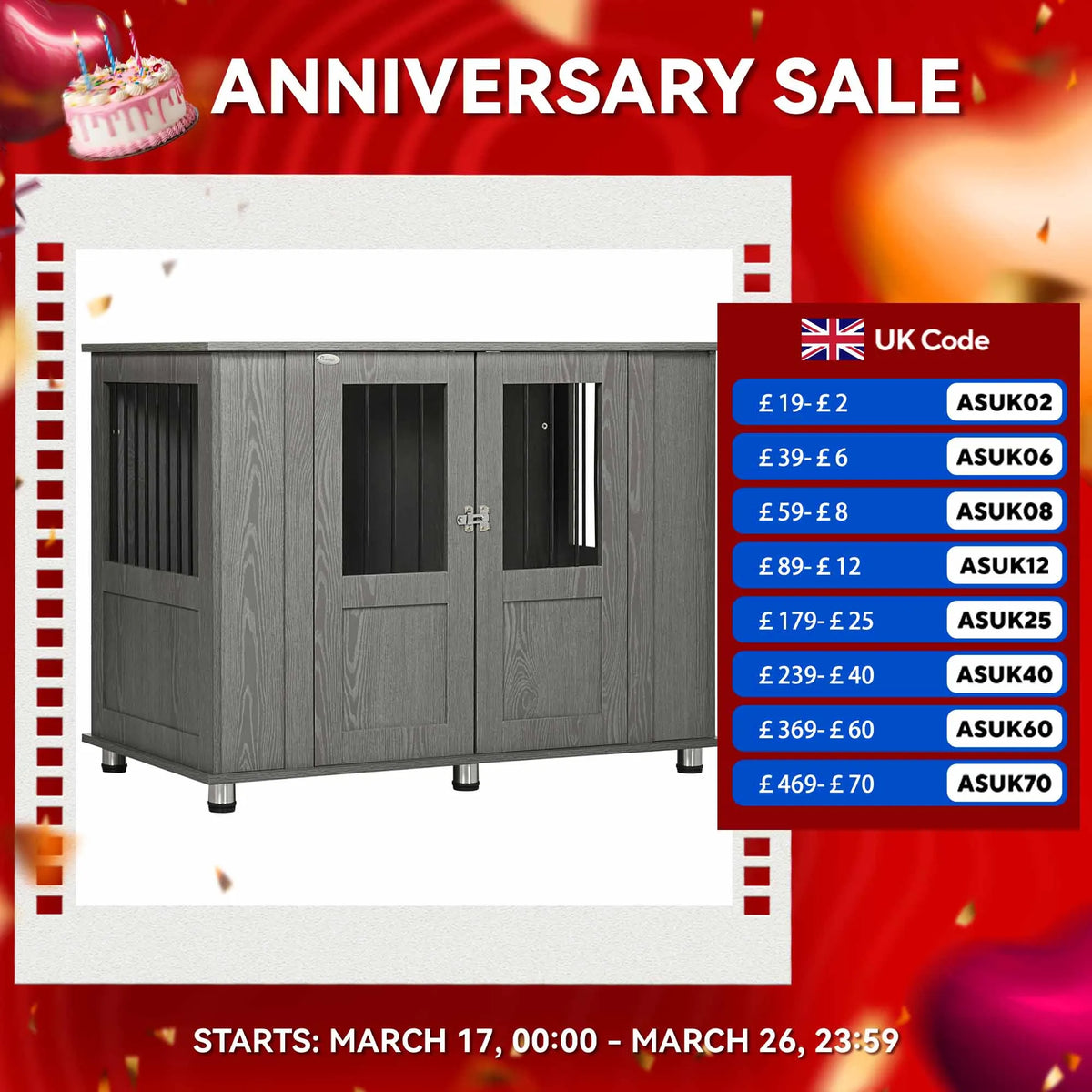 Dog Crate Kennel Cage for Extra Large Dog, Indoor End Table