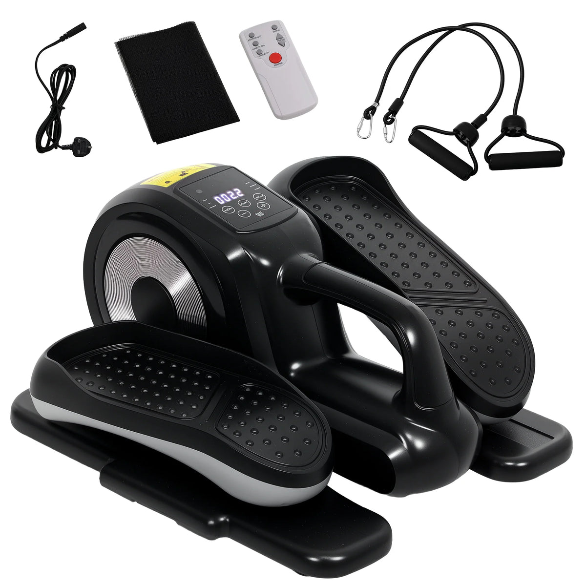 Under Desk Elliptical Machine, Sit Down Pedal Exerciser with Forward and Reverse Motion, 12 Programs, LCD Monitor