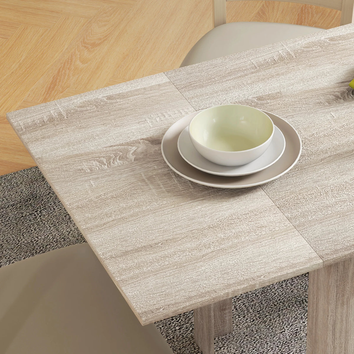 Folding Extendable Dining Table, Drop Leaf Kitchen Table for 2-4