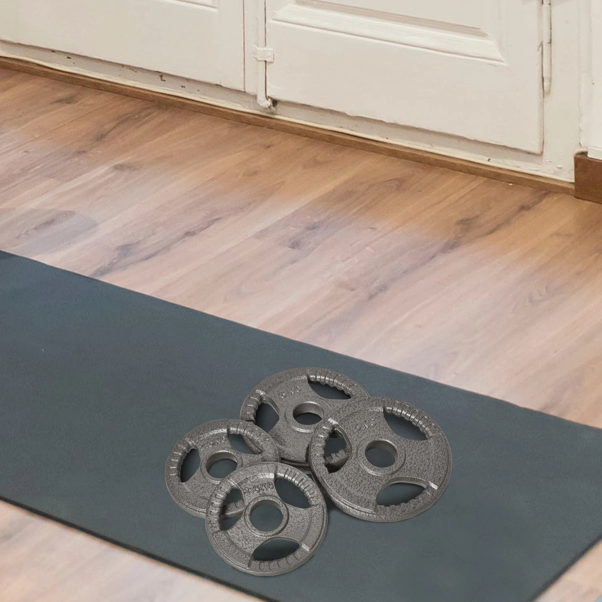 Set of 4 Weight Plates, 15kg, 2 inch/5cm Hole for Dumbbell & Barbell Bars